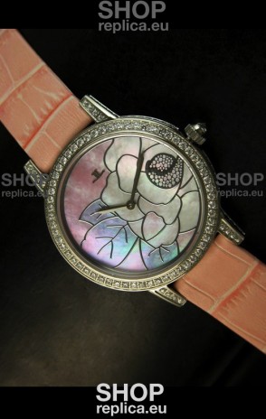 Jaeger LeCoultre Japanese Quartz Movement Ladies Watch - Pink Dial