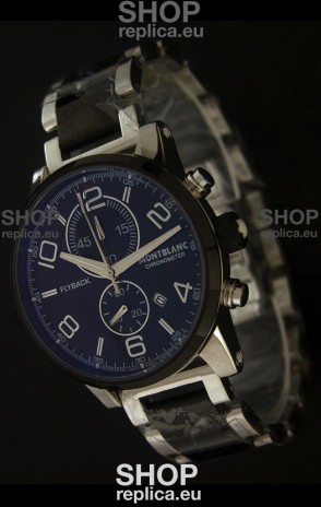 Montblanc FlyBack Chronometer Watch in Dark Black Dial