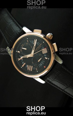 Mont Blanc Automatic Chronograph Japanese Replica Watch Black Dial