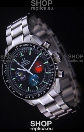 Omega Special Moon Sun Speedmaster Watch in Black Dial