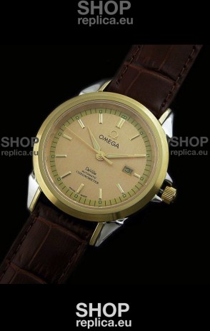 Omega Co-Axial Escapement Mechanical Golden Watch
