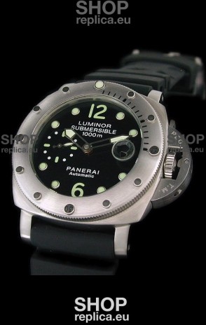 Panerai Luminor Submersible 1000m Swiss Watch in Black Dial