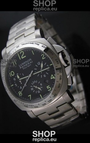 Panerai Luminor Daylight Watch in Steel Strap