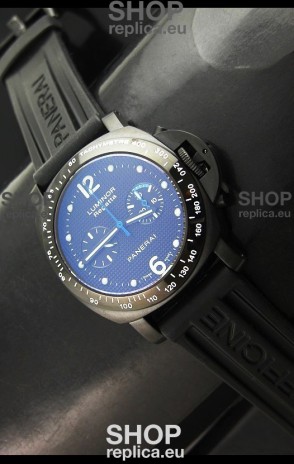 Panerai Luminor Regatta Swiss Watch in PVD Casing Rubber Strap