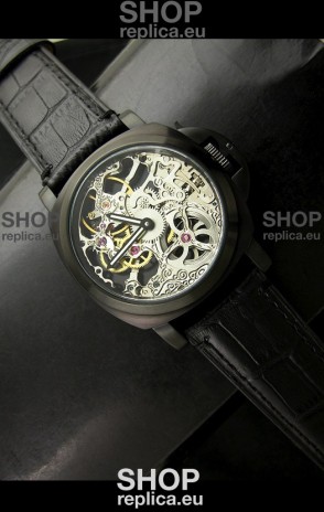 Panerai Radiomir Skeleton Swiss Watch in PVD