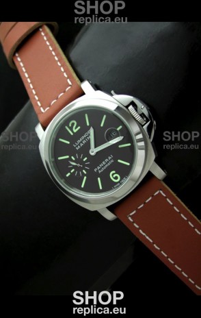 Panerai Luminor Marina Swiss Automatic Steel Watch in Black Dial