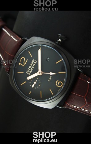 Panerai Radiomir GMT Japanese Replica Watch in PVD Case
