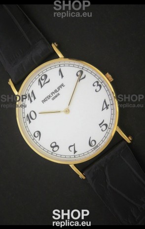 Patek Philippe Calatrava Japanese Quaartz Watch in Yellow Gold