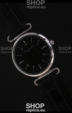 Patek Philippe Calatrava Japanese Quaartz Watch in Black