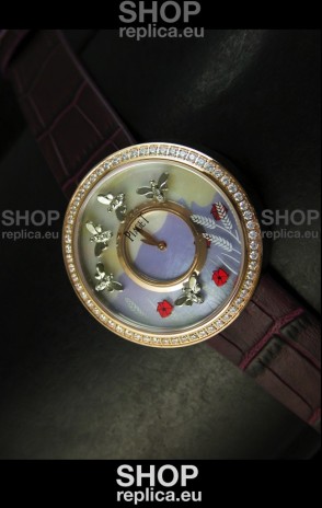 Piaget Altiplano Ultra-Thin Swiss Quartz Movement Ladies watch with Brown Strap