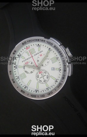 Porsche Design Flat Six P'6320 Japanese Watch in White Dial