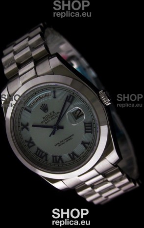Rolex Oyster Perpetual Day Date II Japanese Replica Watch in Light Blue Dial