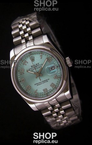 Rolex Datejust Mens Japanese Replica Watch in Light Blue Dial