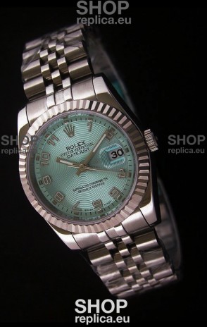 Rolex Datejust Mens Japanese Replica Watch in Light Blue Dial