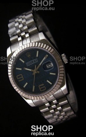 Rolex Datejust Mens Japanese Replica Watch in Blue Dial