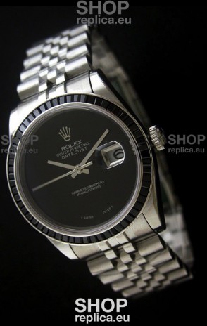 Rolex Datejust Japanese Replica Automatic Watch in Black Dial