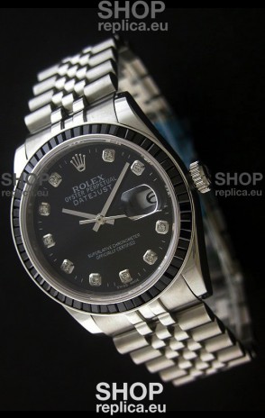 Rolex Datejust Japanese Replica Automatic Watch in Black Dial