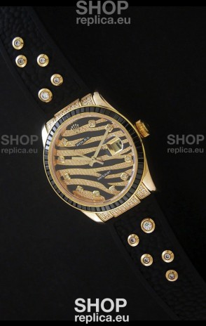 Rolex DateJust Rose Gold Diamond Japanese Replica Watch