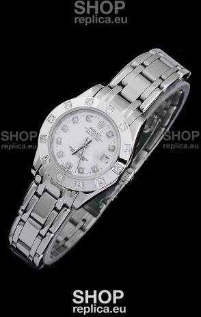 Rolex Datejust Ladies Japanese Replica Ladies Watch in Diamond Markers