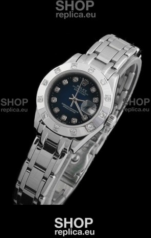 Rolex Datejust Ladies Swiss Replica Ladies Watch in Dark Blue Dial
