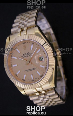 Rolex Datejust Japanese Replica Rose Gold Watch 