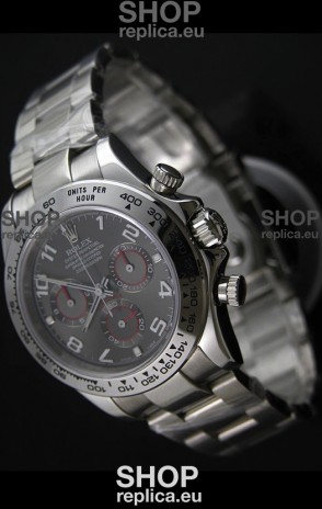Rolex Daytona Cosmograph Swiss Replica Steel Watch in Grey Dial