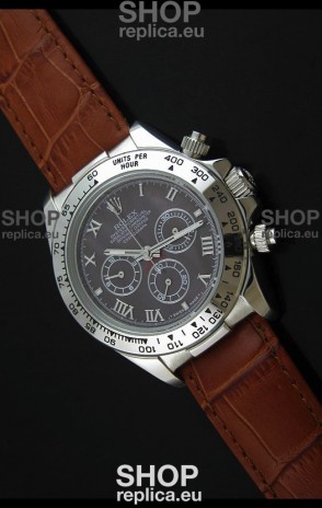 Rolex Daytona Japanese Replica Steel Watch in Grey Dial