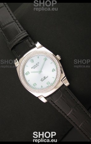Rolex Cellini Japanese Replica Watch in Lilac Blue Dial