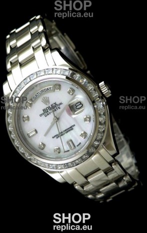 Rolex Oyster Perpetual Day Date Japanese Automatic Watch in Mop White Dial