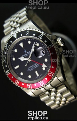 Rolex Replica GMT Masters Watch with Black/Red Bezel