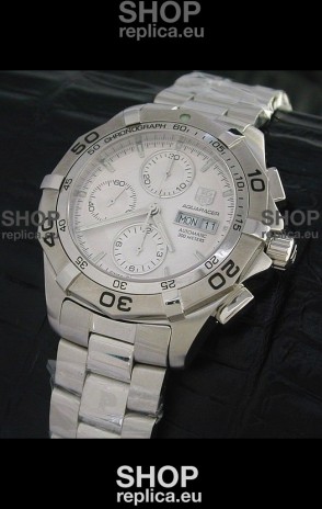 Tag Heuer Aquaracer Swiss Automatic Watch in Metallic White