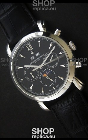 Vacheron Constantin Perpetual Calendar Japanese Watch in Black Dial