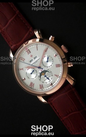 Vacheron Constantin Perpetual Calendar Japanese Watch in White Dial