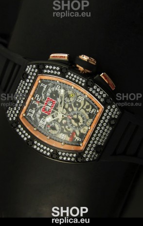 Richard Mille Filippe Massa Edition Titanium Swiss Watch in PVD/Pink Gold Case