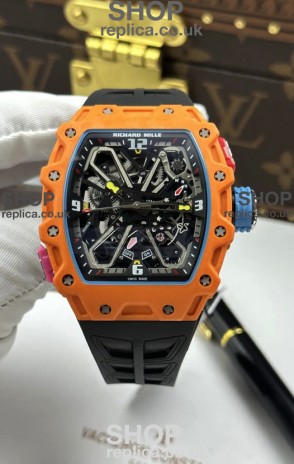 Richard Mille RM35-03 Rafael Nadal Edition Orange Quartz TPT Super Clone Watch 