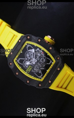 Richard Mille RM35-01 Rafael Nadal Edition Swiss Replica Watch in Yellow Indexes