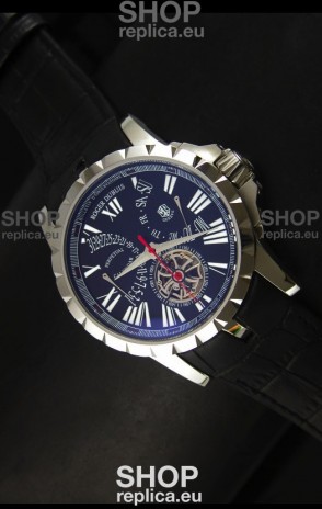 Roger Dubuis Excalibur Calendar Watch in Black Dial 