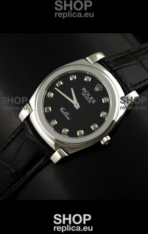 Rolex Cellini Japanese Replica Steel Watch in Numeral Markers