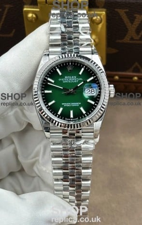 Rolex Datejust 126234 Ombre Green Dial Jubilee Super Clone Watch 41MM