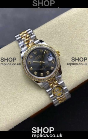 Rolex Super Clone Datejust 31MM Grey Dial Yellow Gold Super Clone Watch 
