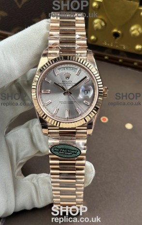 Rolex Day Date 228236 Rose Gold Steel Crystal Dial Super Clone Watch 