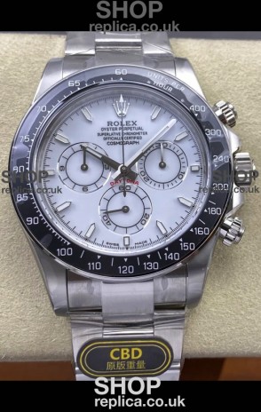 Rolex Daytona 126502 White Enamel Dial FREE SPRUNG MVMT Super Clone Watch 