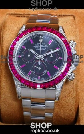 Rolex Daytona 126599 White Gold Red Dial Super Clone Watch 
