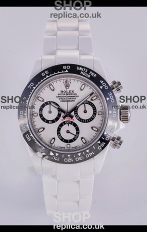 Rolex Daytona AET White Ceramic 4130 Movment Super Clone Watch 