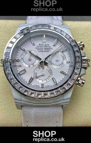 Rolex Daytona TPT Casing White Dial Nylon Strap Super Clone Watch 