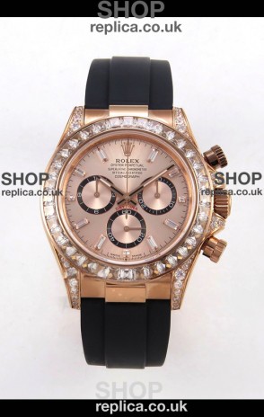Rolex Daytona 126535 Rose Gold FREE SPRUNG MVMT Gold Dial Super Clone Watch 