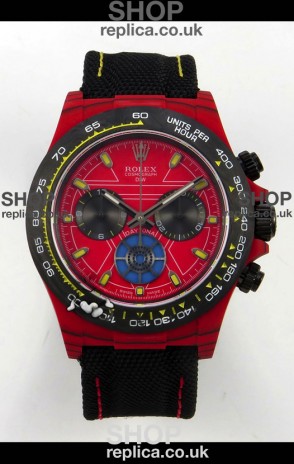 Rolex Daytona DiW Iron Man Red Carbon Super Clone Watch 