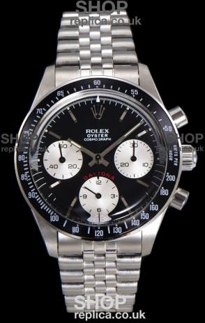 Rolex Daytona Paul Newman 37MM Black Dial Manual Wind Super Clone Watch 
