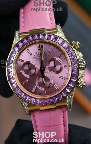 Rolex Daytona 126538TRO Yellow Gold Pink Dial Super Clone Watch 