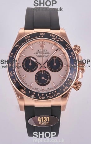 Rolex Daytona 126515 Rose Gold Dial Stick Markers FREE SPRUNG MVMT Super Clone Watch 